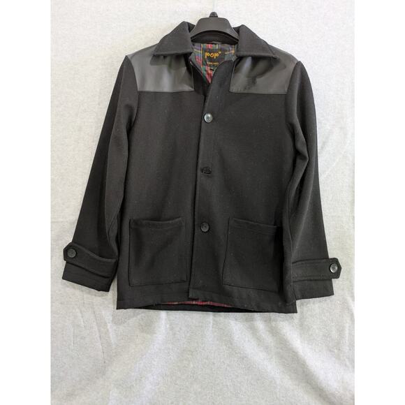 Pop England Other - Pop England Jacket Men's Medium Black Wool British Style Lined Jacket Vintage